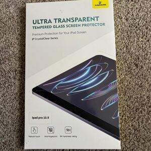 Crystal Clear Ultra Transparent Tempered Glass Screen Protector iPad Pro 10.9"